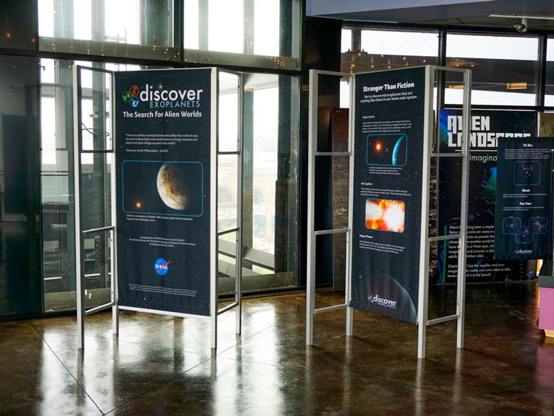 Upland® LEK® display elements in the 'Exoplanets' traveling exhibit