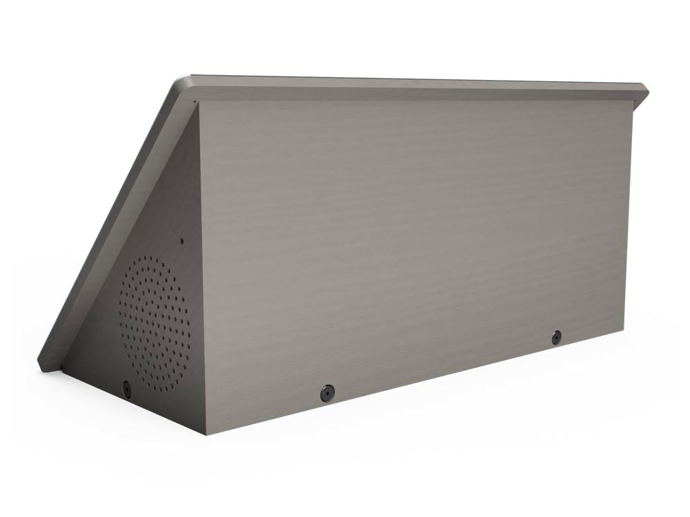 Upland® Exhibits Tabletop Touchscreen - view of the monitor enclosure from the back