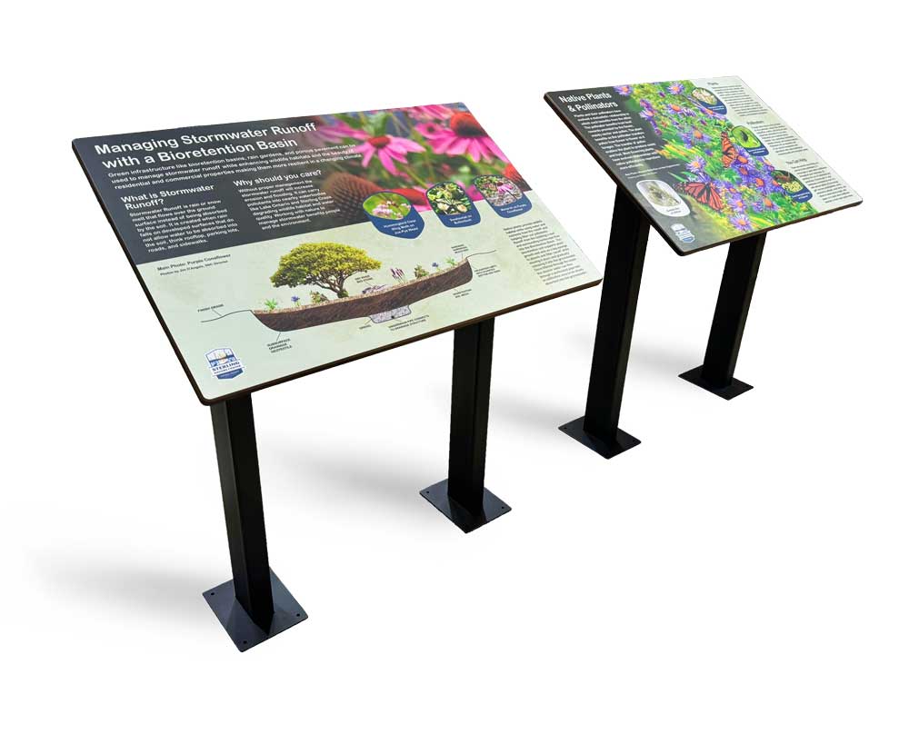 Outdoor signage for the Sterling Nature Center in Cayuga County, NY.