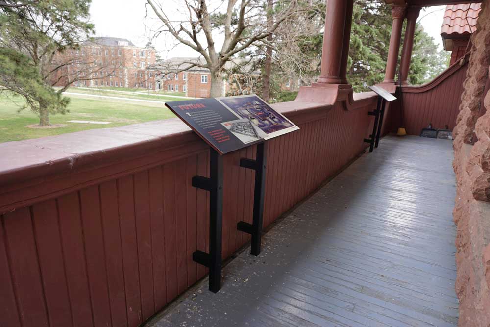 Outdoor signage for the G.W. Frank Museum at the University of Nebraska in Kearney, NE.